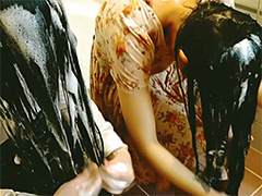 spj-0016【本編フル視聴】 仲良しスーパーロングヘア姉妹の相互シャンプー初体験（1）